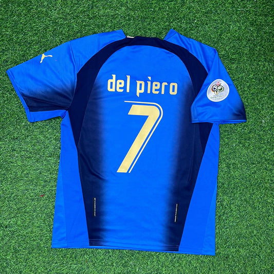 Alessandro Del Piero Italy 2006 World Cup Final Retro Football Jersey