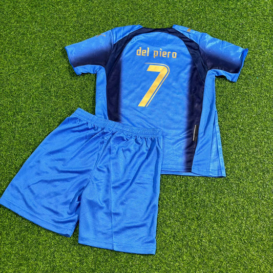 Alessandro Del Piero 7- Italy 2006 World Cup Final Retro Kids Jersey Maillot Kinder Trikot Maglia Soccer Shirt