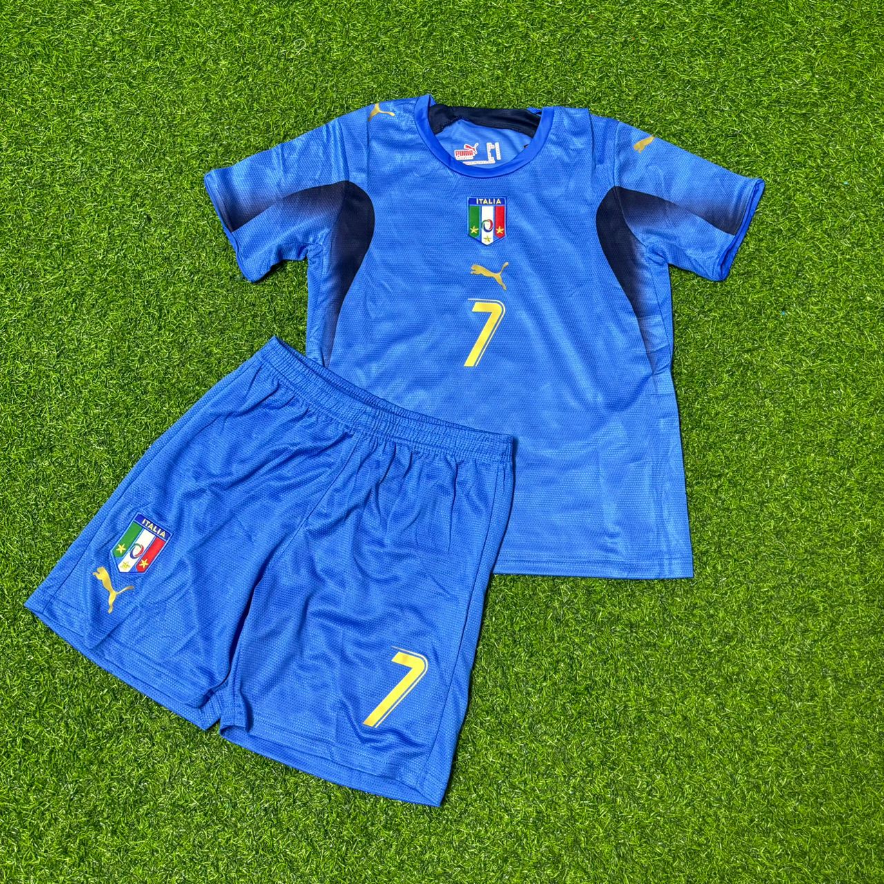 Alessandro Del Piero 7- Italy 2006 World Cup Final Retro Kids Jersey Maillot Kinder Trikot Maglia Soccer Shirt