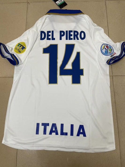 Alessandro del Piero Italy EURO 1996 White Retro Jersey