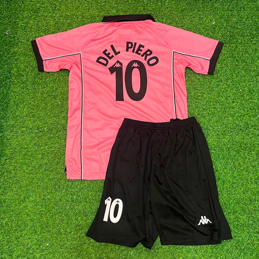 Alessandro Del Piero #10 Juventus 1996–1998 Retro Pink Kinder Fußballtrikot