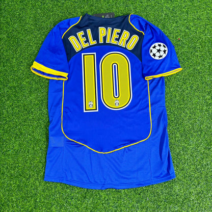 Alessandro Del Piero Juventus 2004-2005 Blaues Retro-Trikot | Kit | Trikot | Maillot Fußballtrikot