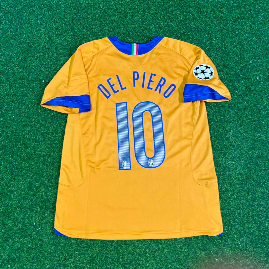 Alessandro Del Piero Juventus 2005-2006 Gelbes Drittes Retro-Fußballtrikot