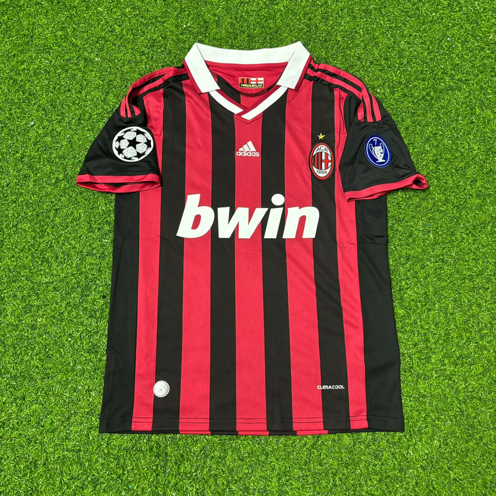 Alessandro Nesta #13 - AC Milan 2009 2010 Maillot de Foot Rouge et Noir
