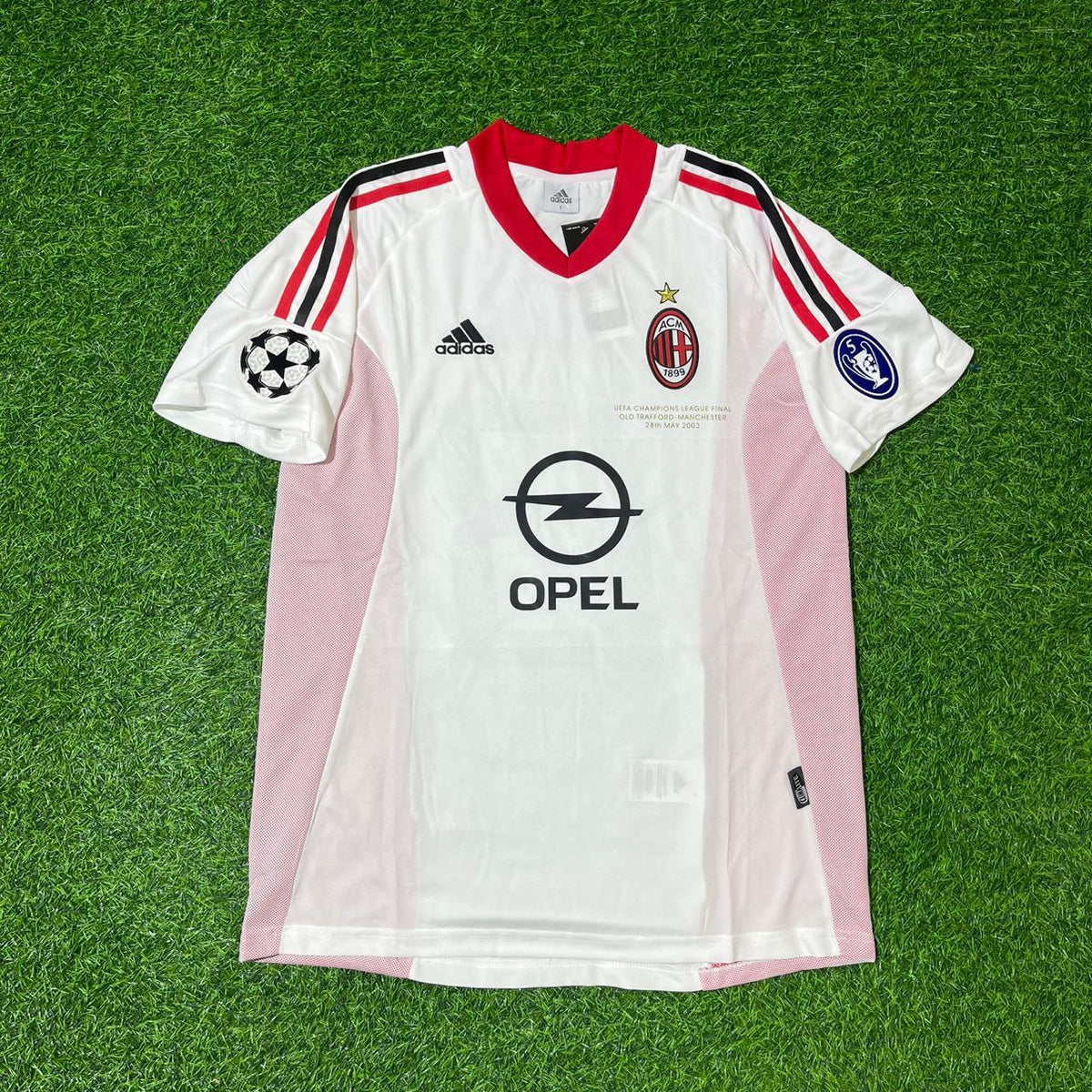 Camiseta de fútbol retro blanca del AC Milan de la final de la Champions League 2003 – Alessandro Nesta