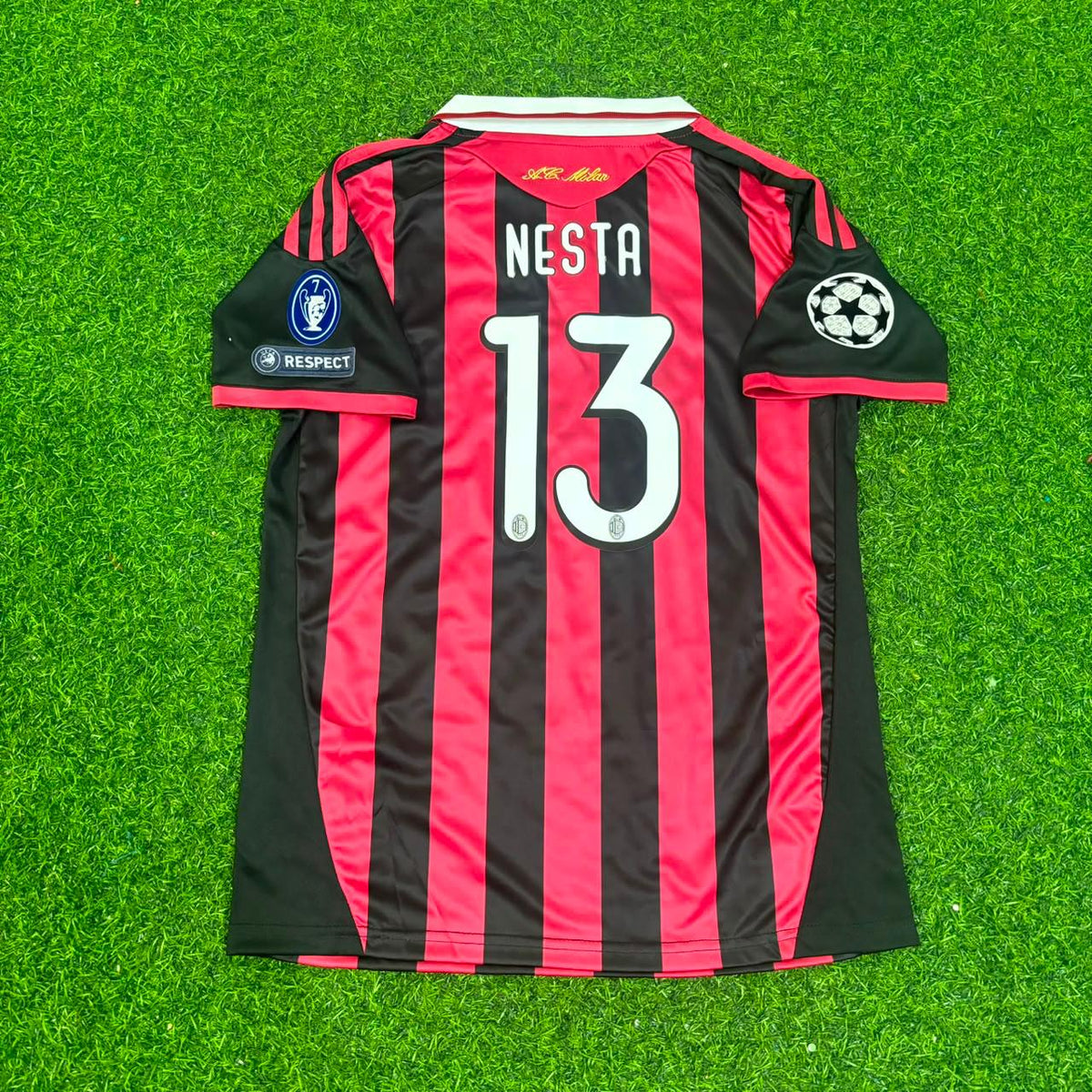 Alessandro Nesta #13– AC Milan 2009-10 Retro Kit Jersey – | KinderTrikot | Maillot Enfant Soccer Shirt