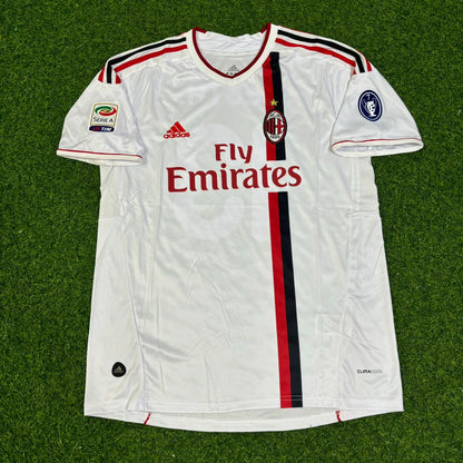 AC Milan 2011/12 White Away Retro Football Jersey – Alessandro Nesta 13