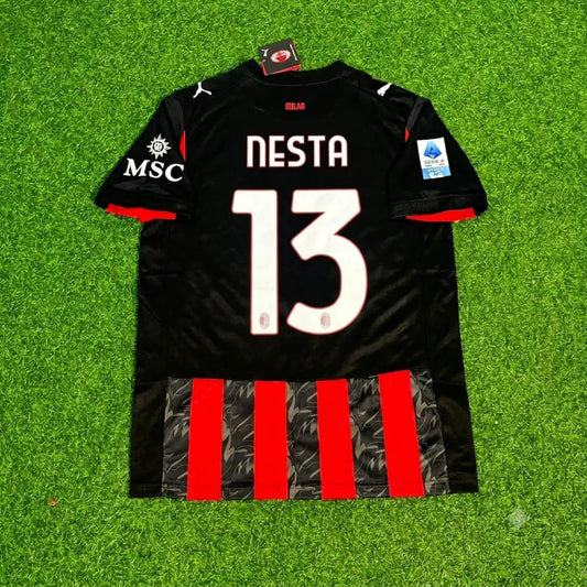 Camiseta retro legendaria de fútbol del AC Milan de Alessandro Nesta