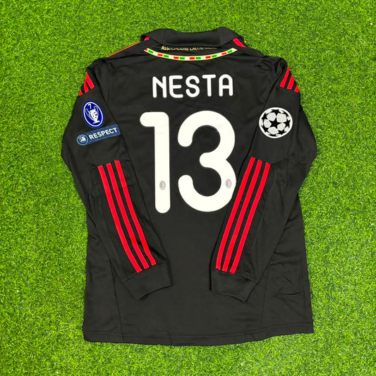 Alessandro Nesta AC Mailand 2011/12 Rot & Schwarz Retro Fußballtrikot Set