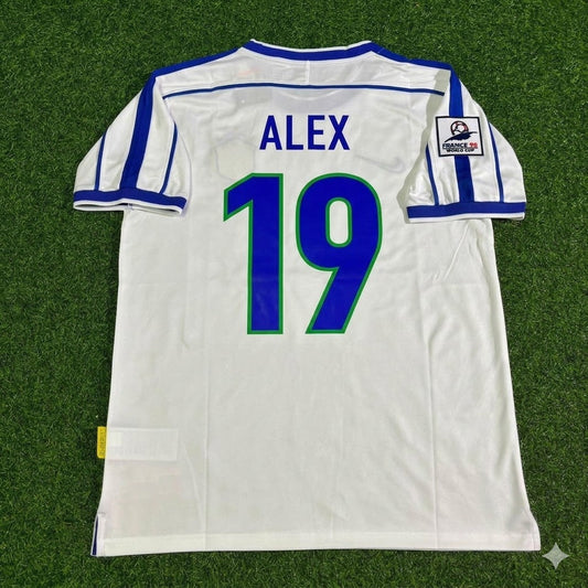 Alex De Souza #19 Brazil 1998 World Cup Retro Football Jersey