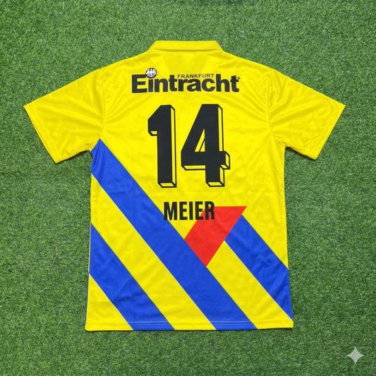 Alexander Meier Eintracht Frankfurt Retro Yellow Football Jersey