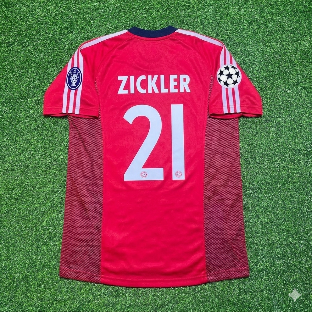 Bayern Munich 2002/03 Home Red Retro Jersey – Alexander Zickler