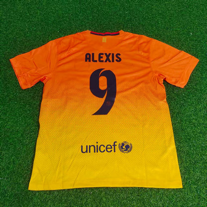 Barcelona 2012/13 Orangefarbenes Retro-Trikot – Alexis Sanchez 9
