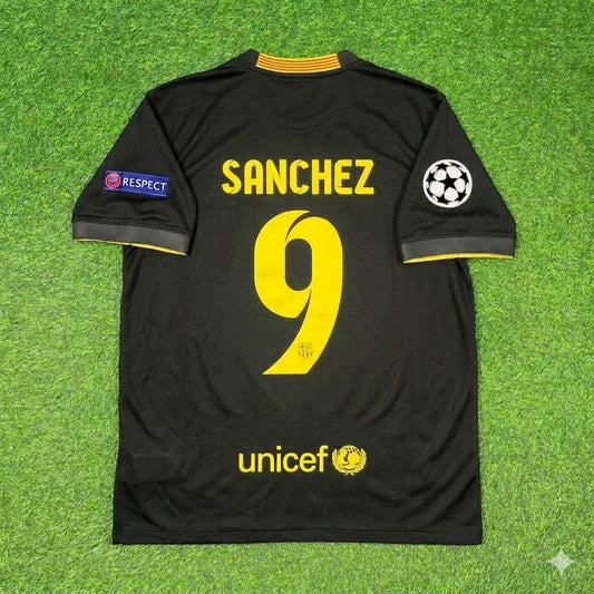 Barcelona 2013/14 Black Retro Football Jersey – Alexis Sanchez 9