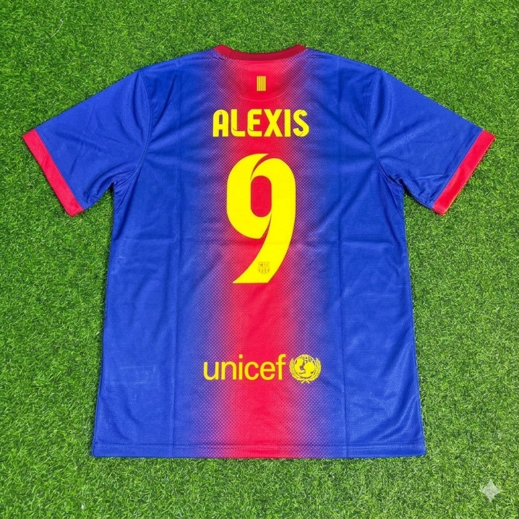 Barcelona 2012/13 Home Retro Football Jersey – Alexis Sanchez