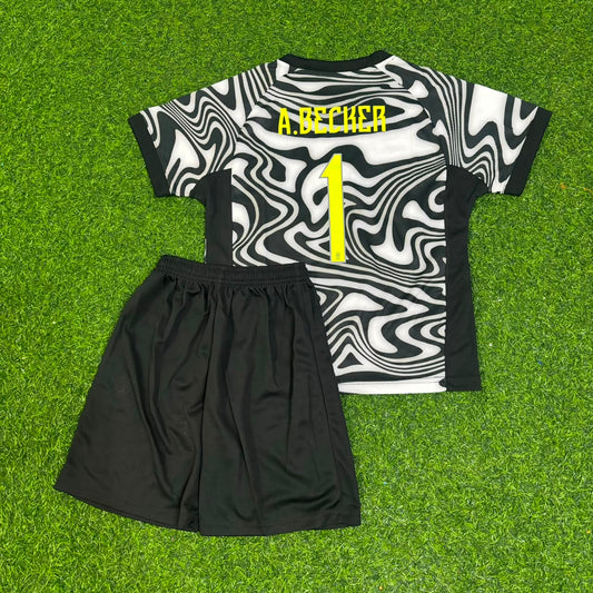 Camiseta de fútbol infantil de portero de Alisson Becker, Brasil, Mundial 2026