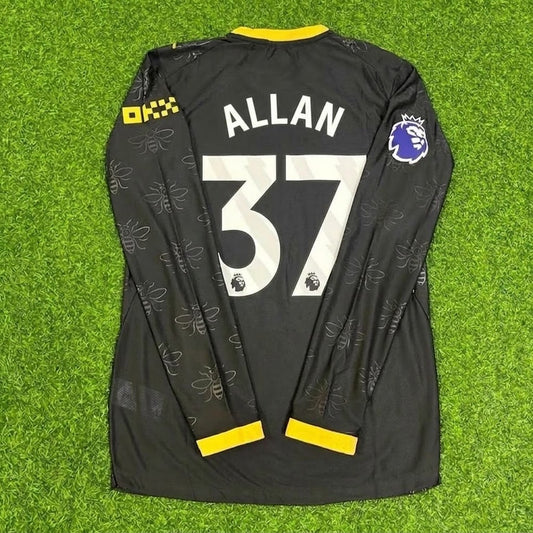 Allan #37 Manchester City 2026/2027 Nouvelle Saison Extérieur Noir Maillot Manches Longues Trikot Maillot de Foot