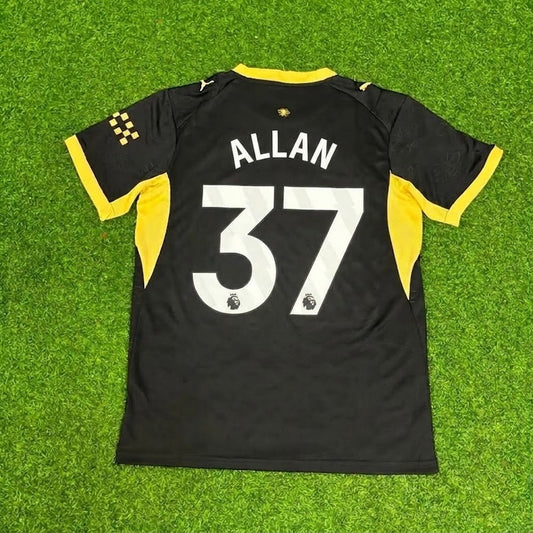 Allan #37 Manchester City Extérieur Noir Nouvelle Saison 2027 Maillot de Foot