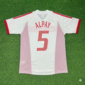 Alpay Ozalan Türkiye 2002 World Cup White Retro Football Jersey
