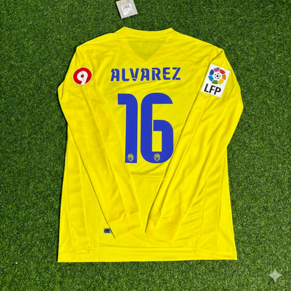 Quique Alvarez 16 Villarreal CF 2008/2009 Retro-Fußballtrikot langarm