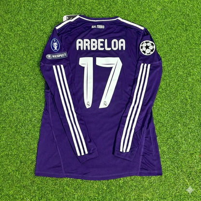 Alvaro Arbeloa 17- Real Madrid 2010/2011 Purple Long Sleeve Football Jersey