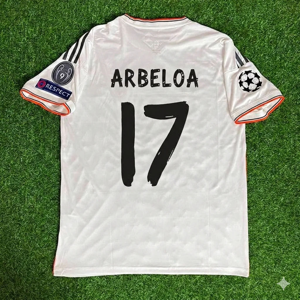Álvaro Arbeloa 17- Real  Madrid Lisbon Short Sleeve Jersey Soccer Shirt