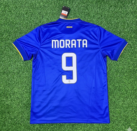 Conjunto de camiseta de fútbol retro azul de Álvaro Morata Juventus 2014/15