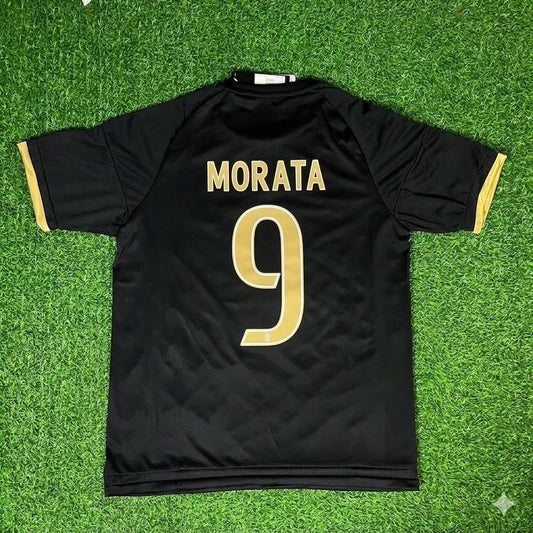 Juventus Schwarzes Retro-Trikot – Alvaro Morata 9