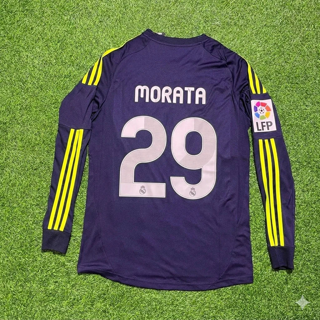 Álvaro Morata 29- Real Madrid 2012/2013 Away Long Sleeve Football Jersey