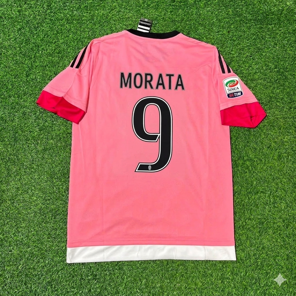 Juventus 2015/16 Pink Retro Jersey – Alvaro Morata