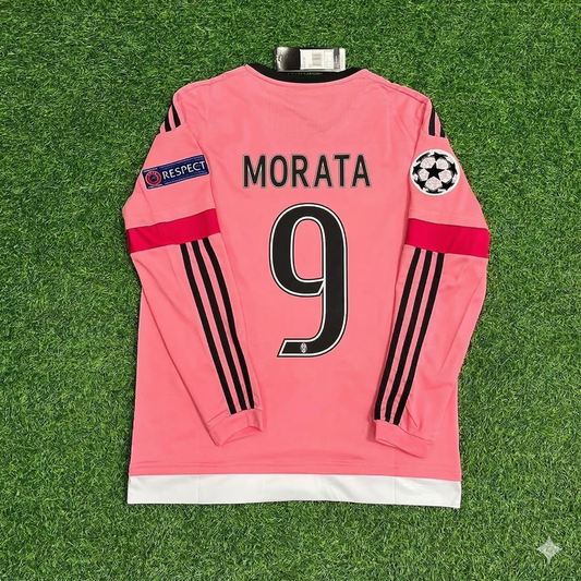 Juventus 2015/16 Pinkes Retro-Trikot – Alvaro Morata