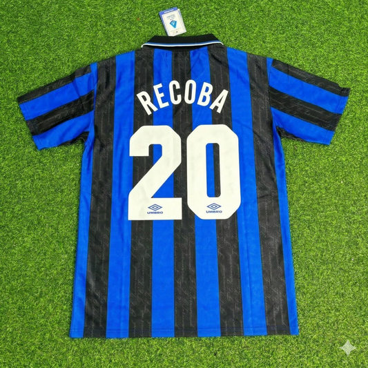 Alvaro Recoba Inter 1997-1998 Home Retro Football Jersey