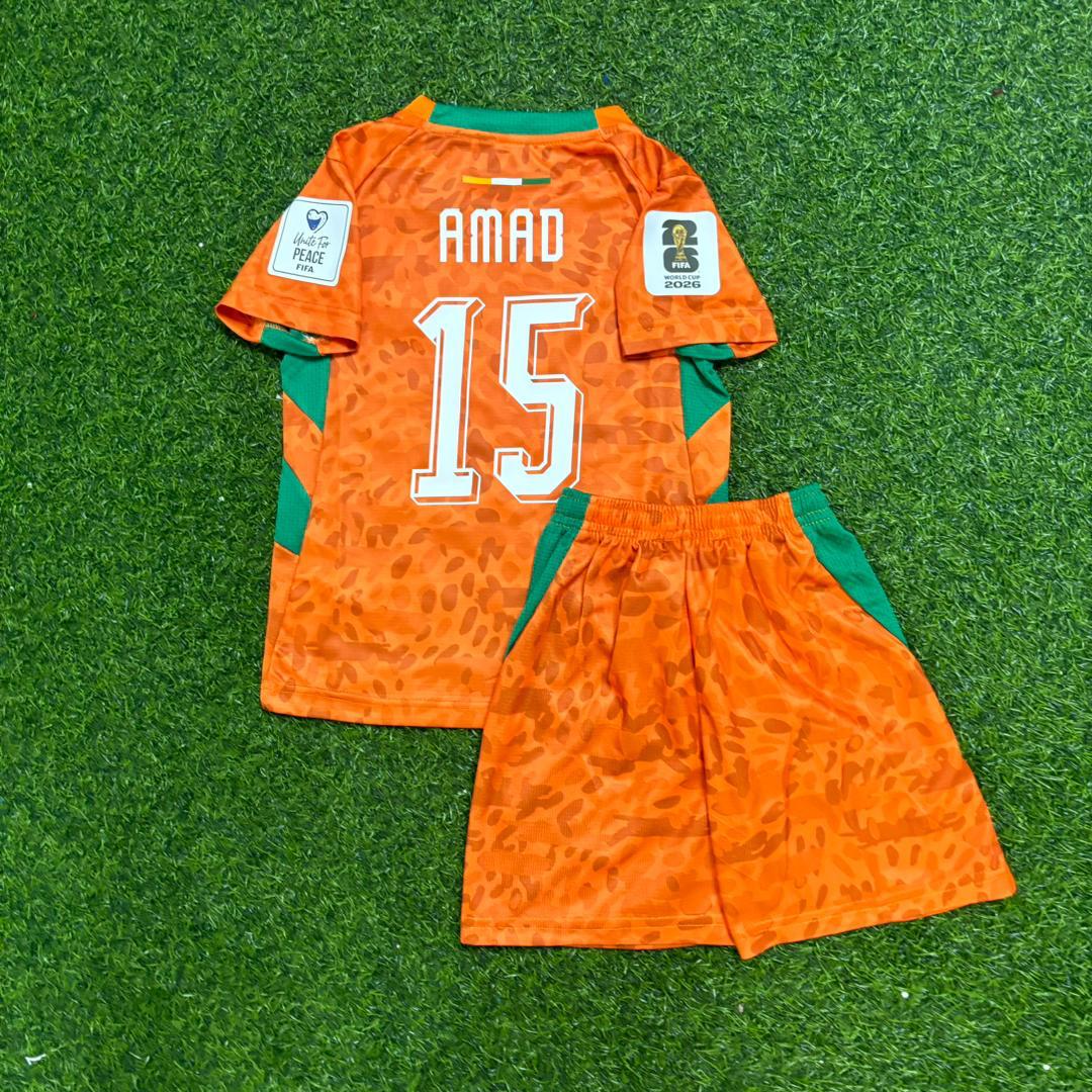 Amad Diallo Elfenbeinküste WM 2026 Kinder-Trikot Fußballtrikot Maillot