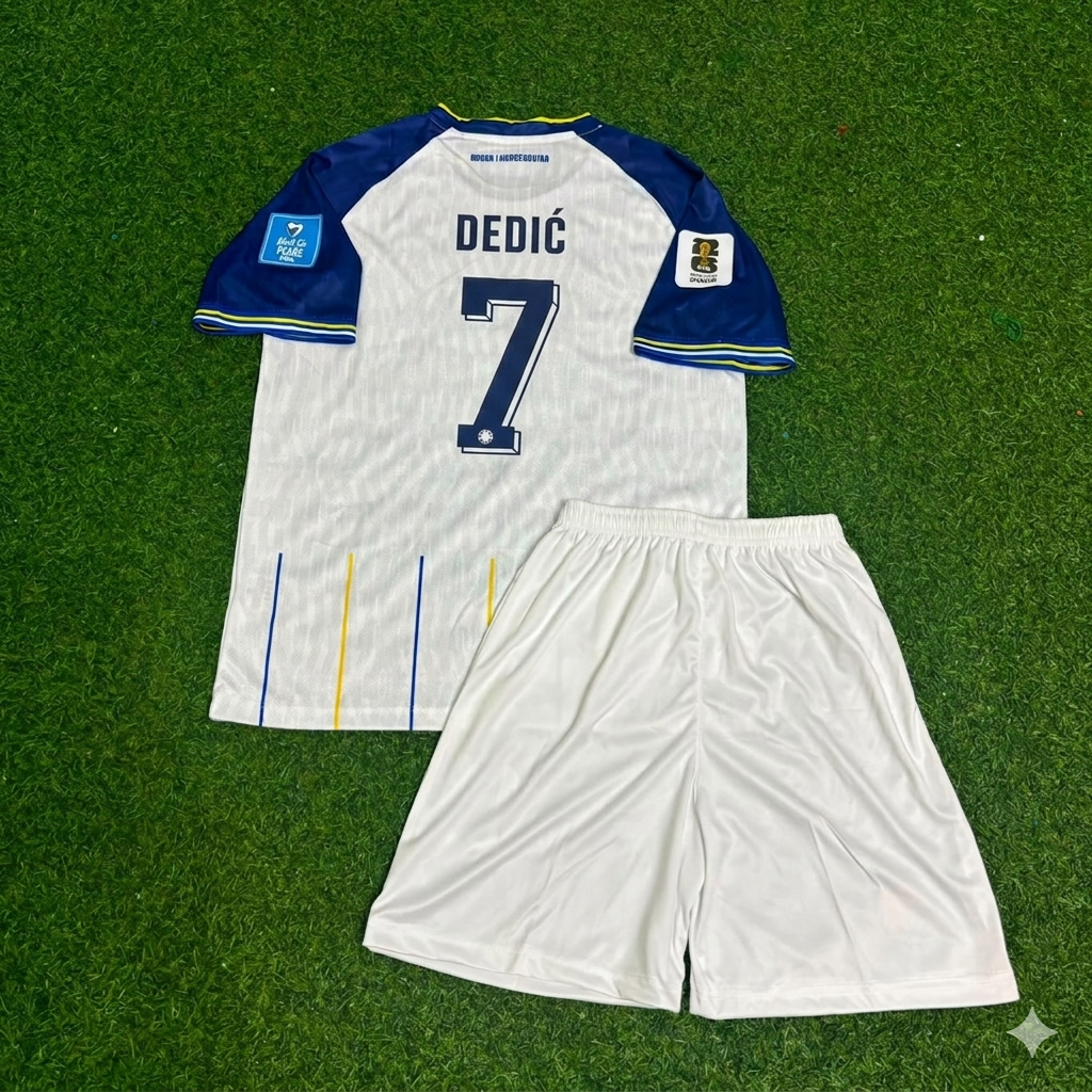Amar Dedic Bosnia and Herzegovina 2026 World Cup White Kids Kit Football Jersey