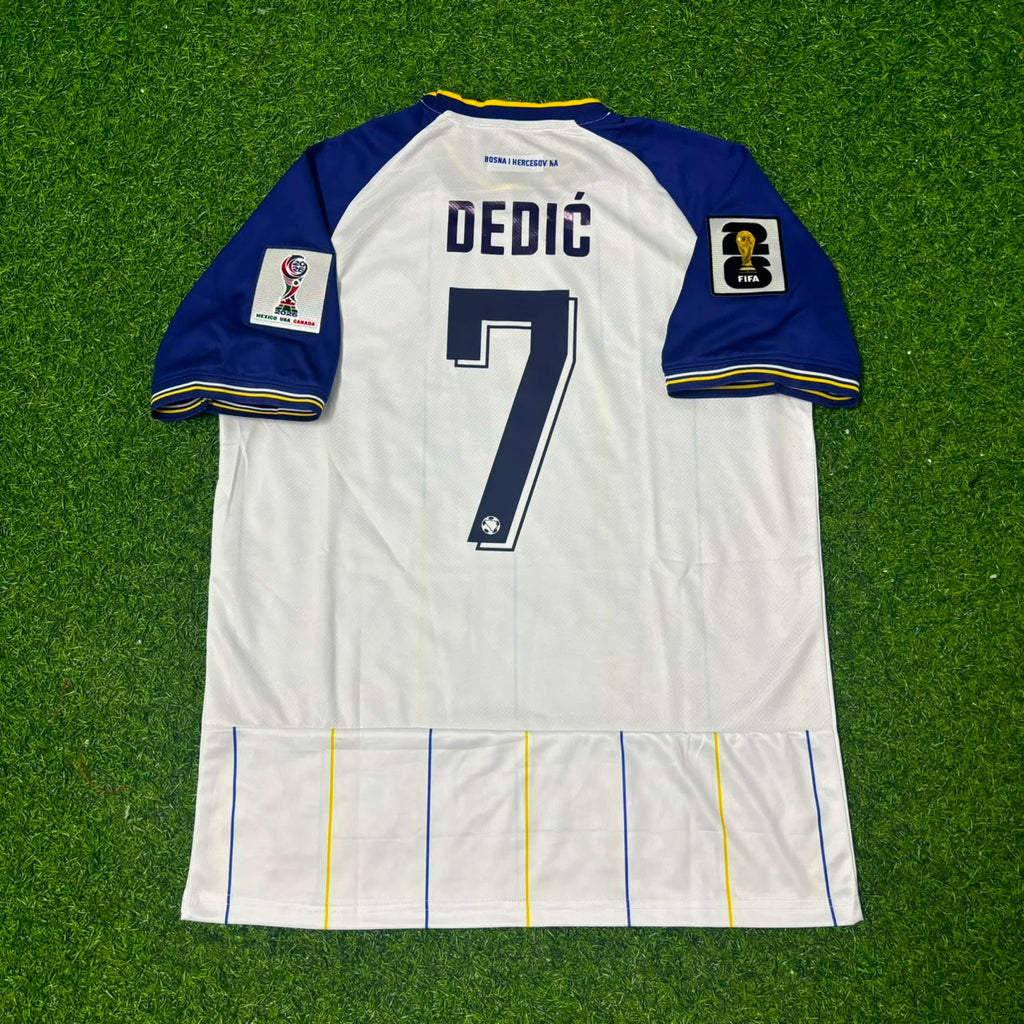 Amar Dedic Bosnia and Herzegovina 2026 World Cup White Football Jersey