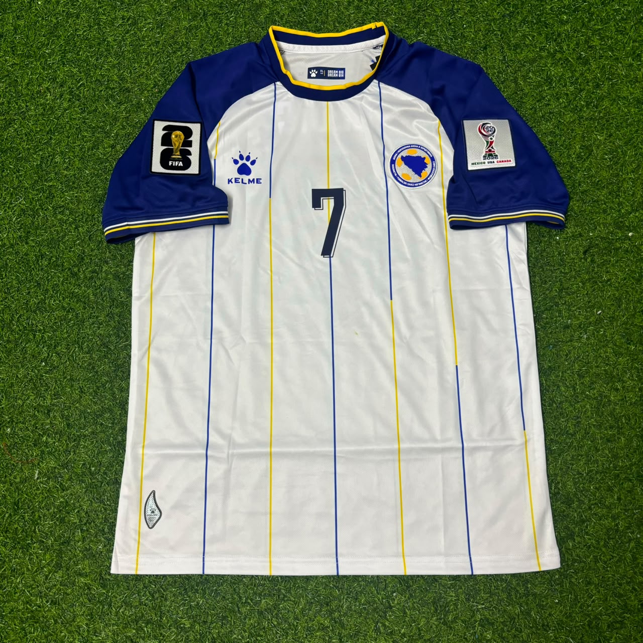 Amar Dedic Bosnia and Herzegovina 2026 World Cup White Football Jersey