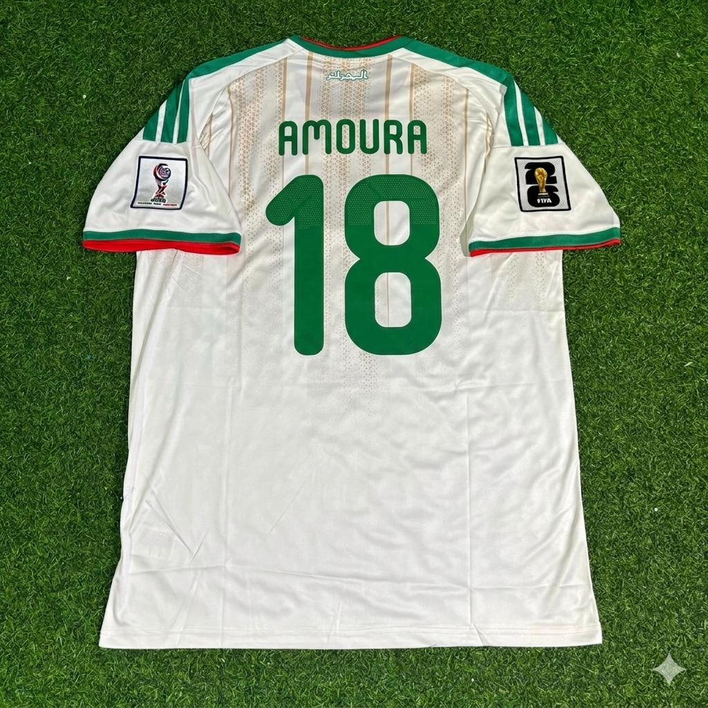 Mohamed Amoura Algeria 2026 World Cup White Football Jersey