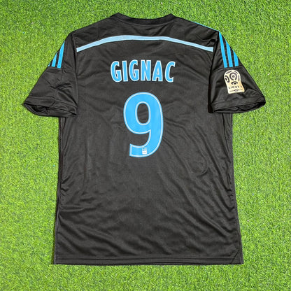André-Pierre Gignac Olympique de Marseille Saison 2014/2015 Maillot Rétro Noir de Supporter