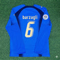 Maillot de football rétro Andrea Barzagli #6 Italie Coupe du Monde 2006 manches longues