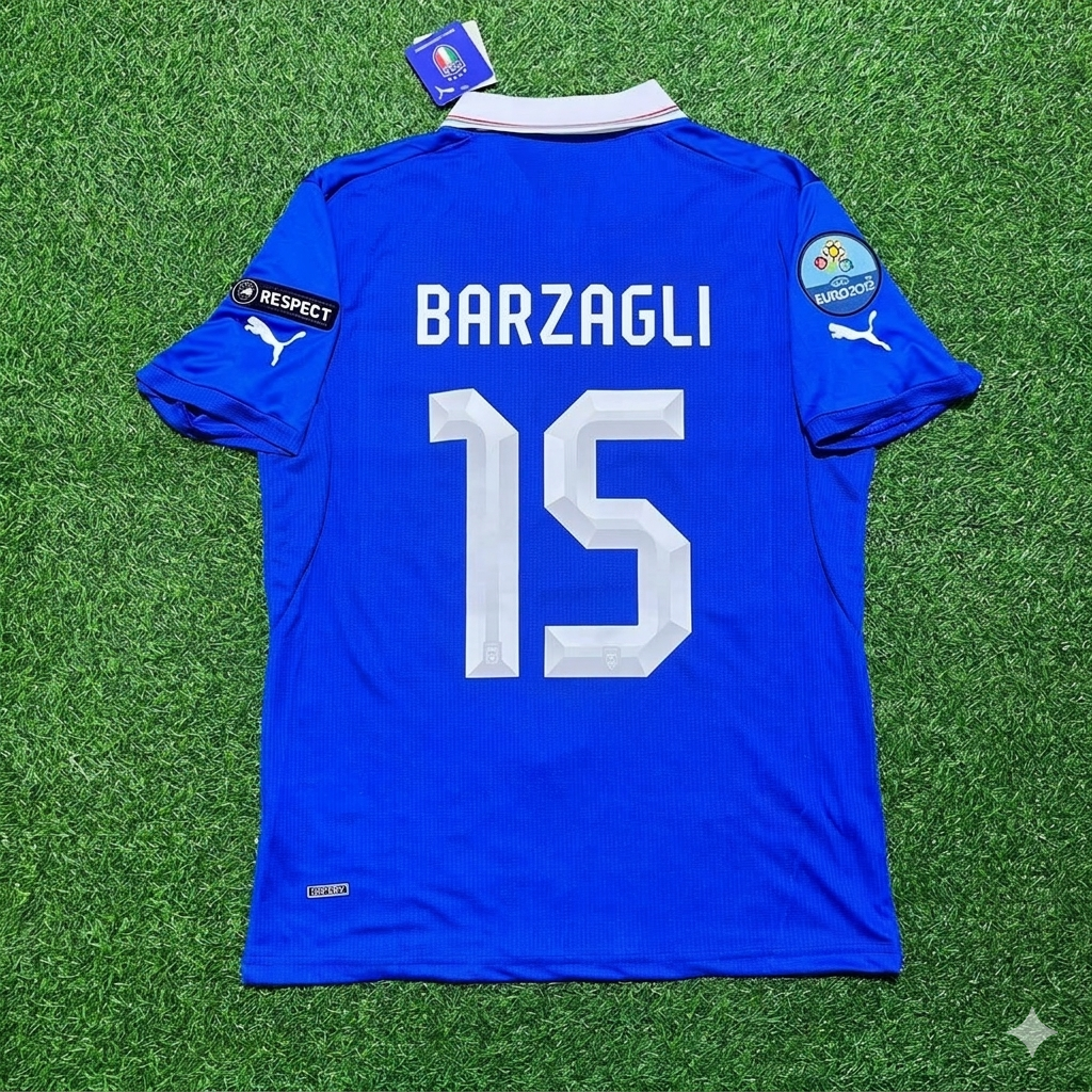 Andrea Barzagli 15 – Italien Euro 2012 Retro-Heimtrikot