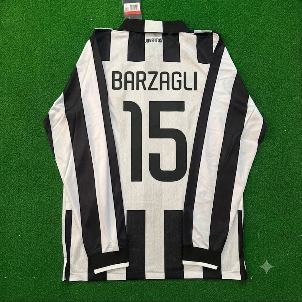 Andrea Barzagli #15 Juventus 2014 2015 Maillot Rétro Manches Longues Trikot Maillot Maglia Maillot de Foot