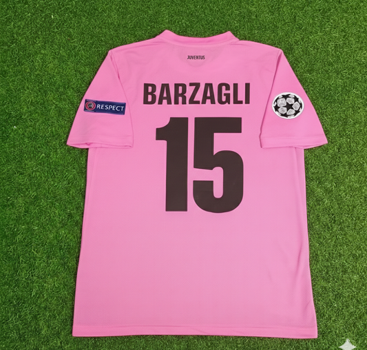 Andrea Barzagli Juventus Pinkes Retro-Fußballtrikot Saison 2012 2013