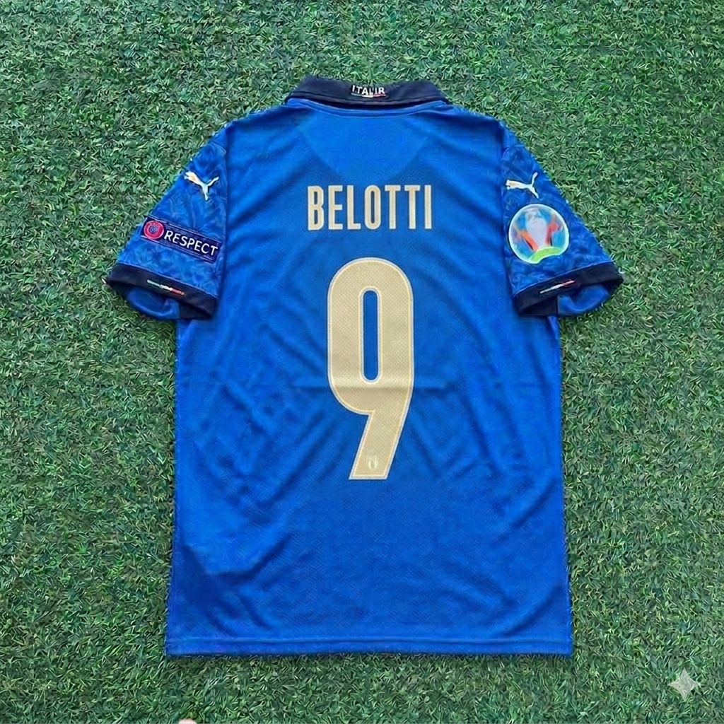 Andrea Belotti #9 Italien EURO 2020 Finale Retro-Fußballtrikot – | Trikot | Fußballshirt