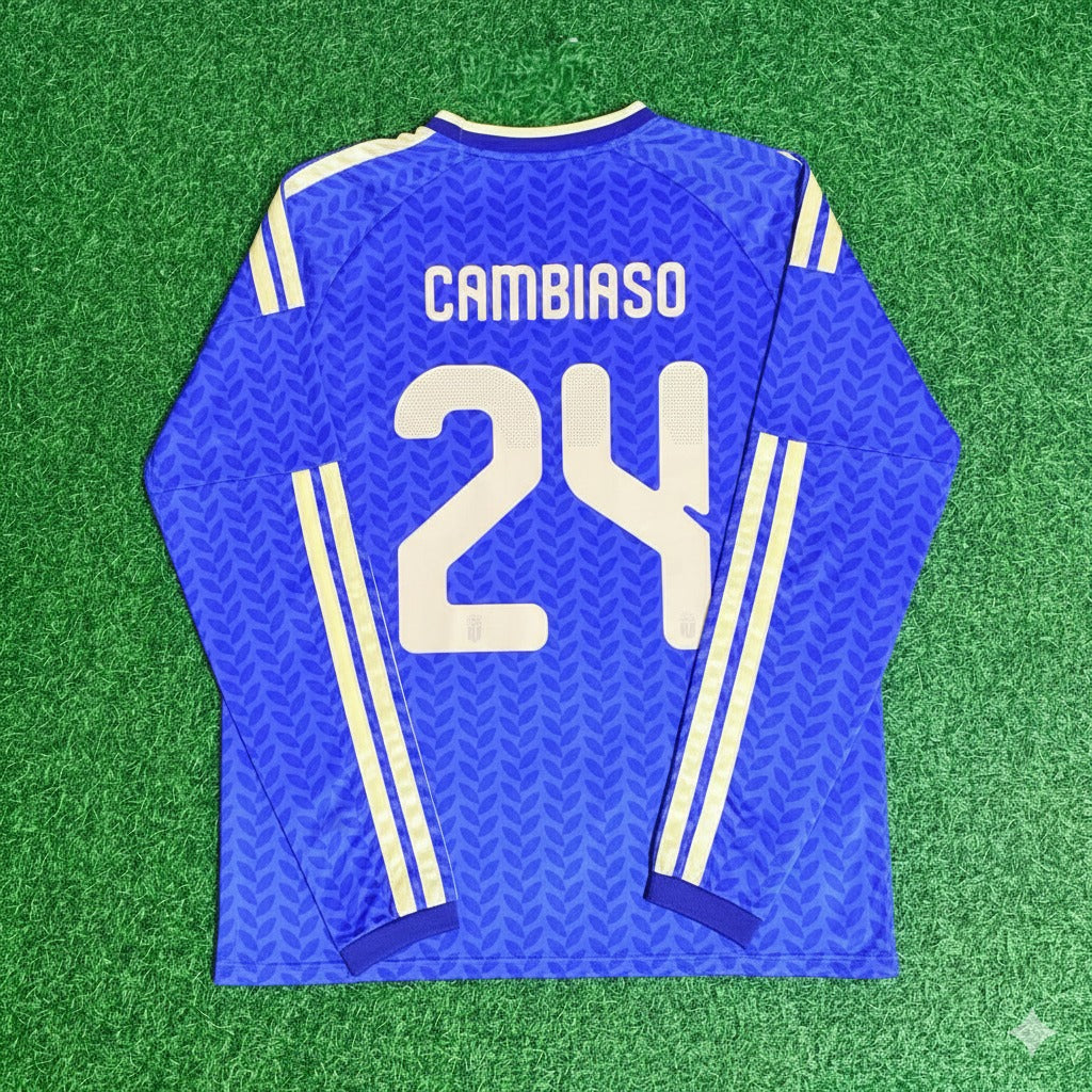 Andrea Cambiaso 24 - Italie Coupe du Monde 2026 Maillot de Foot Manches Longues