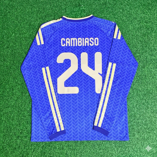 Andrea Cambiaso 24- Italy 2026 World Cup Long Sleeve Football Jersey