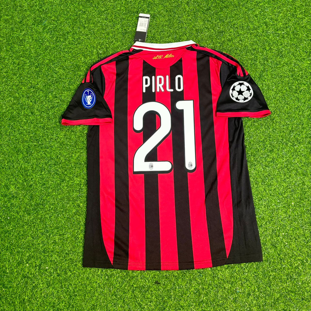 Andrea Pirlo - AC Mailand 2009 2010 Rot Schwarz Trikot Maillot Fußballtrikot