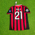 Andrea Pirlo - AC Mailand 2009 2010 Rot Schwarz Trikot Maillot Fußballtrikot