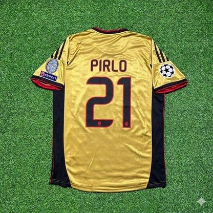 AC Milan Gold Retro Jersey – Andrea Pirlo 21