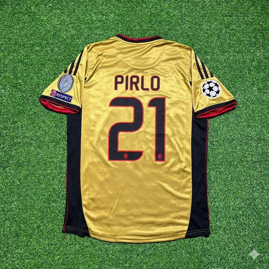 AC Milan Gold Retro Jersey – Andrea Pirlo 21