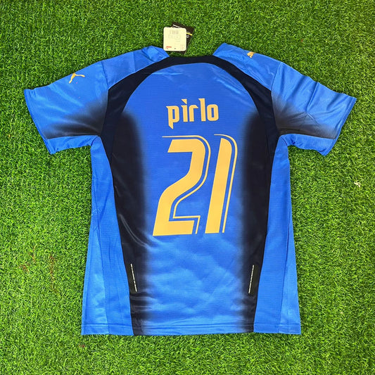 Andrea Pirlo 21 – Italy 2006 World Cup Final Retro Kit Jersey – | Trikot | Maillot Soccer Shirt